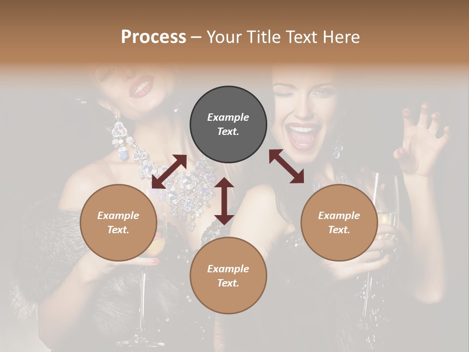 Female Happy Black PowerPoint Template