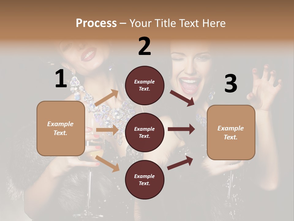 Female Happy Black PowerPoint Template