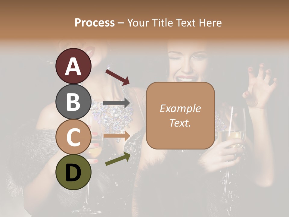 Female Happy Black PowerPoint Template