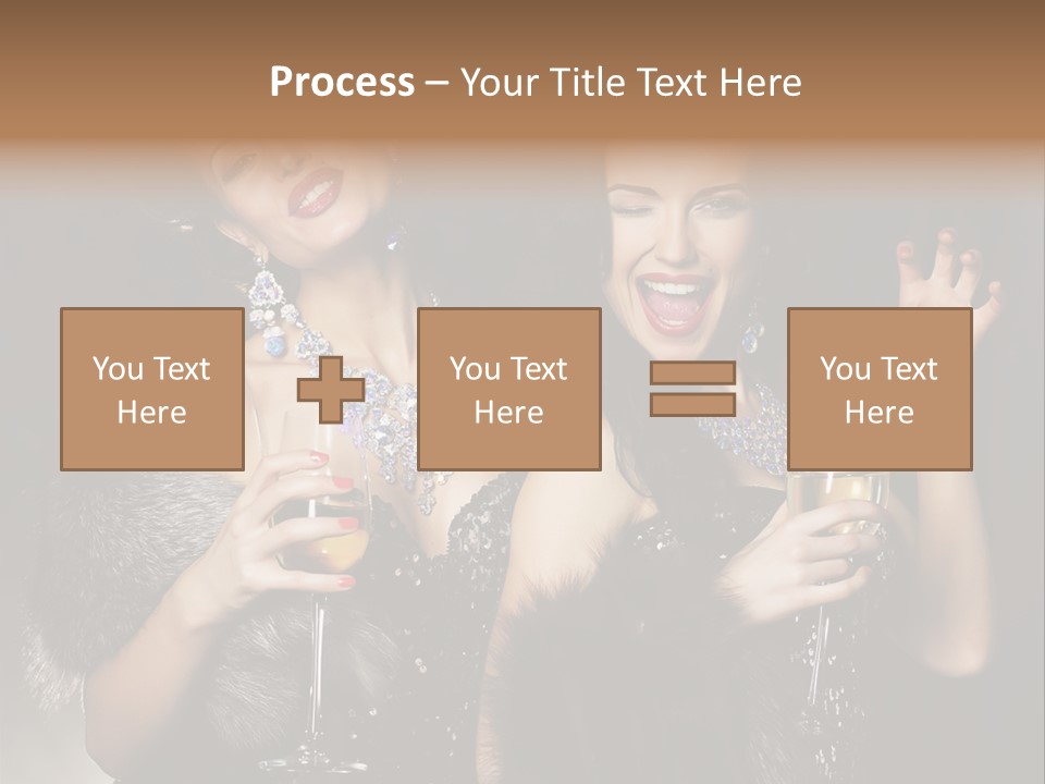 Female Happy Black PowerPoint Template
