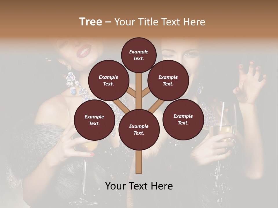 Female Happy Black PowerPoint Template