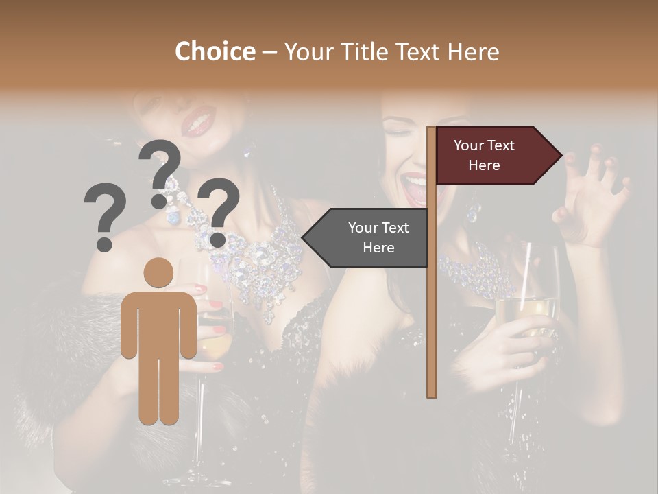 Female Happy Black PowerPoint Template