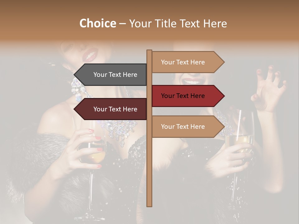 Female Happy Black PowerPoint Template