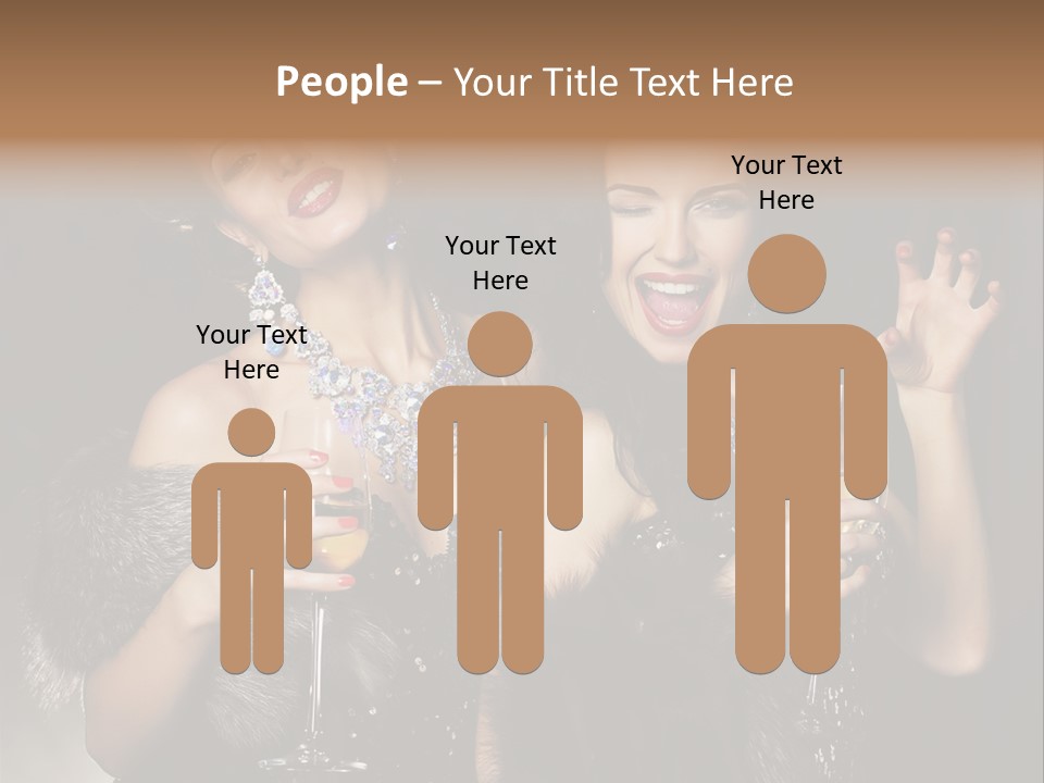 Female Happy Black PowerPoint Template