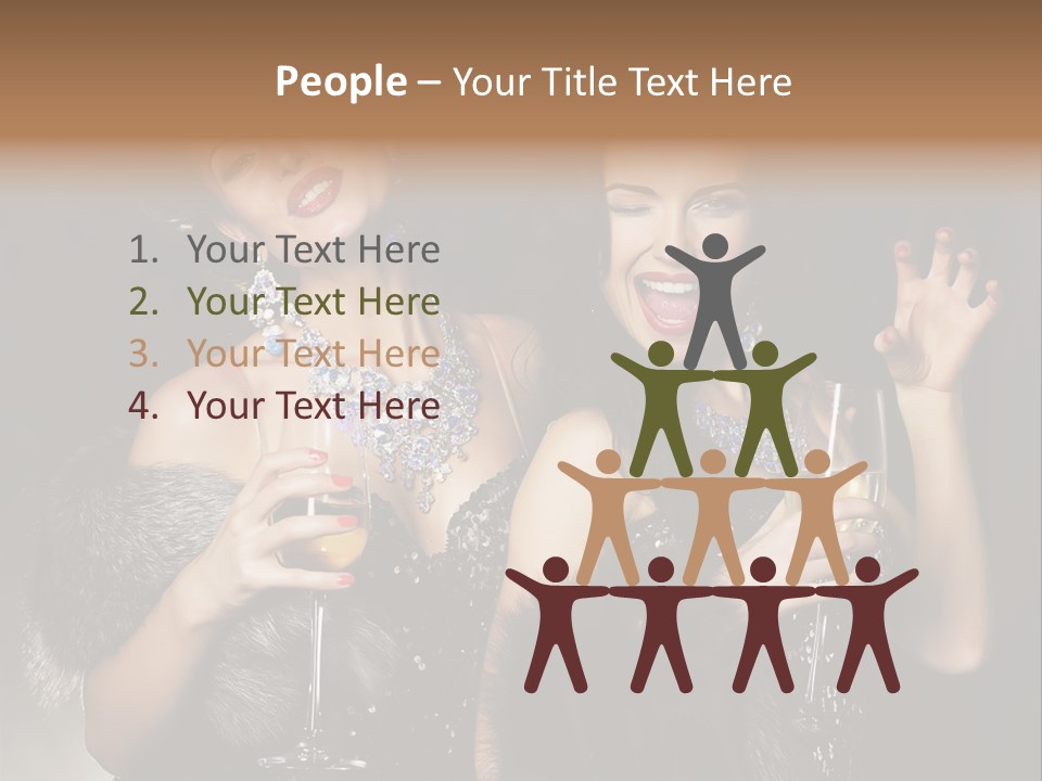 Female Happy Black PowerPoint Template