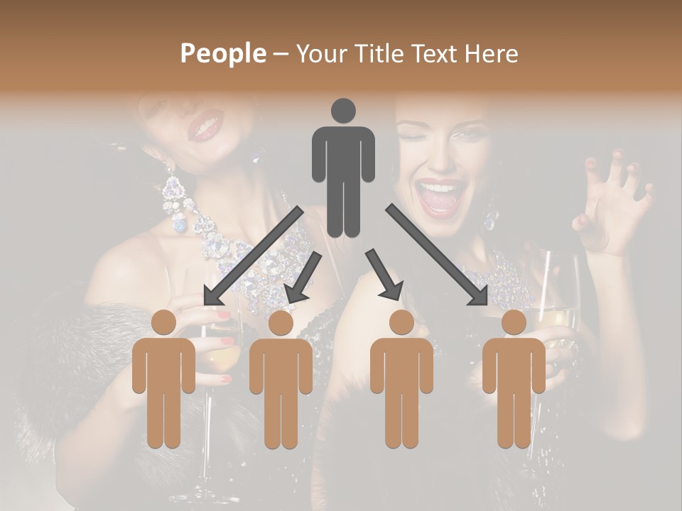 Female Happy Black PowerPoint Template