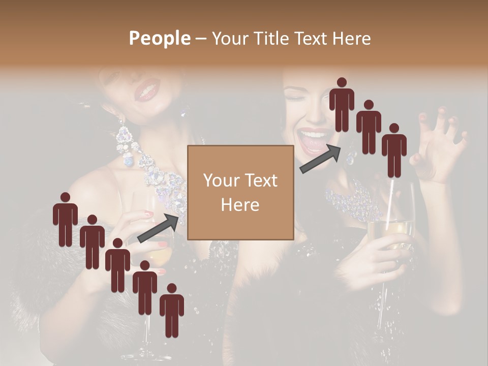 Female Happy Black PowerPoint Template
