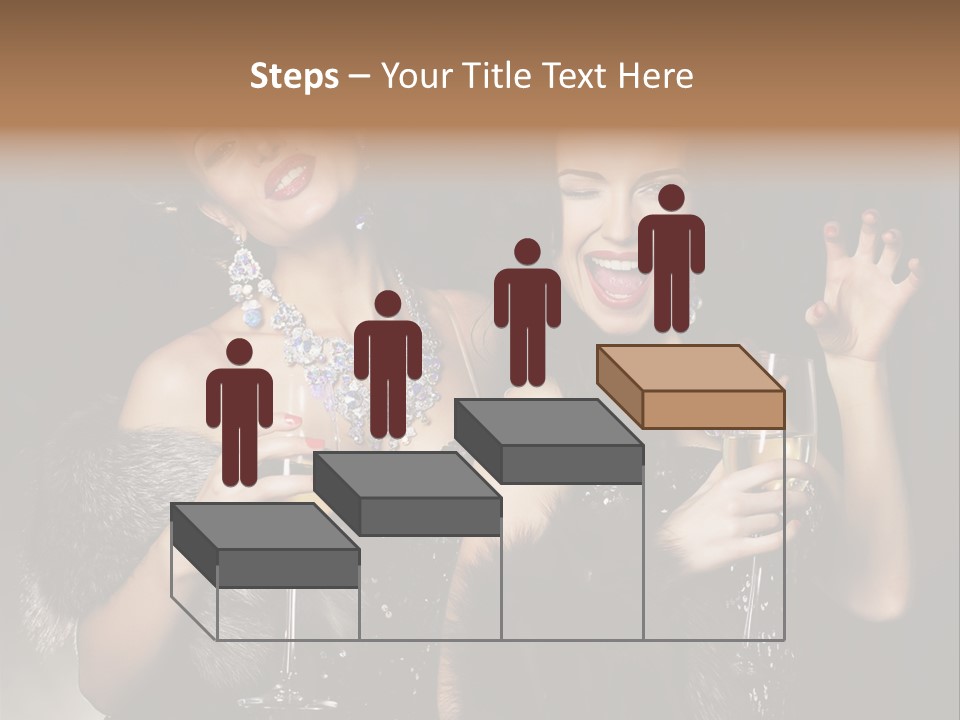 Female Happy Black PowerPoint Template