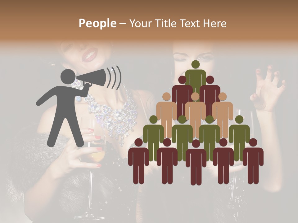 Female Happy Black PowerPoint Template