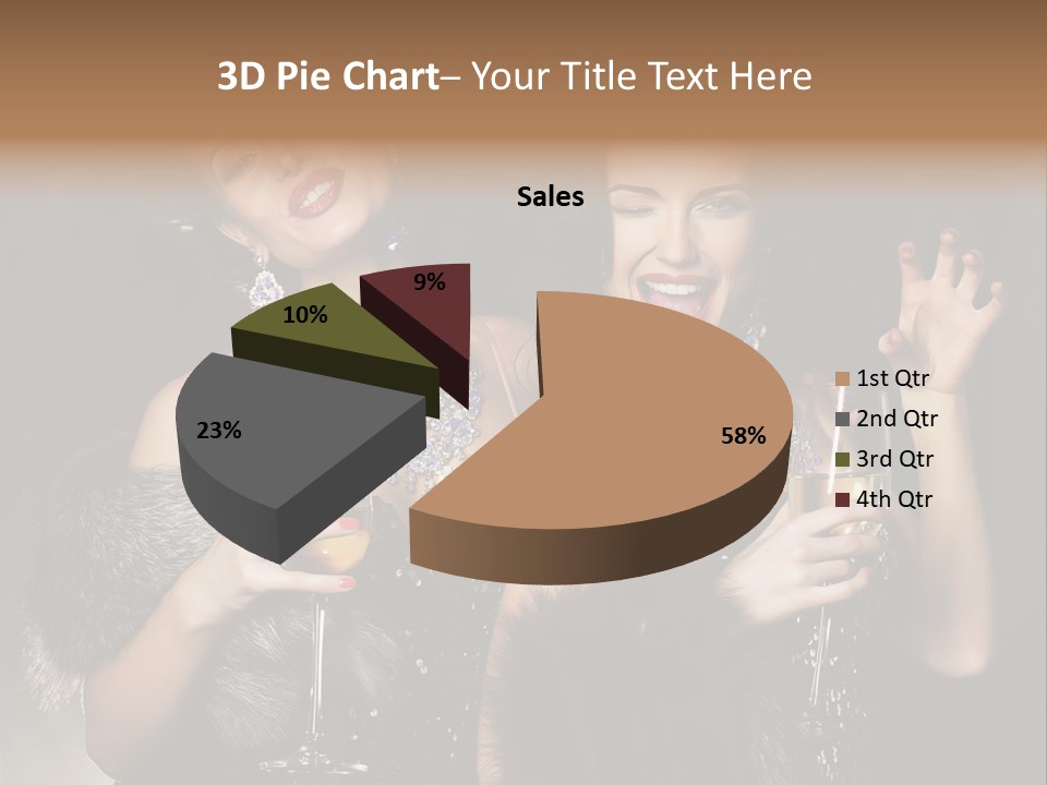 Female Happy Black PowerPoint Template