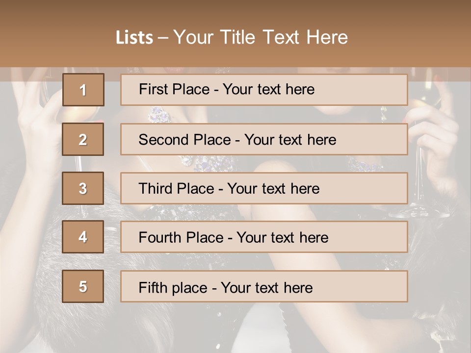 Bar Partying Smile PowerPoint Template