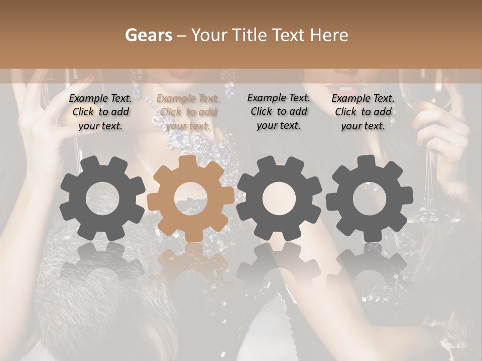 Bar Partying Smile PowerPoint Template