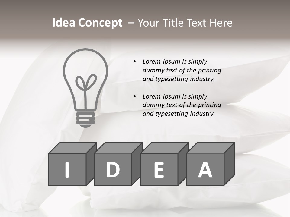 Household Bed Bedroom PowerPoint Template