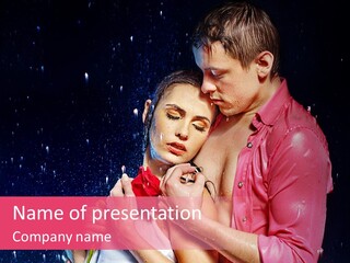 Photo Wetting Female PowerPoint Template