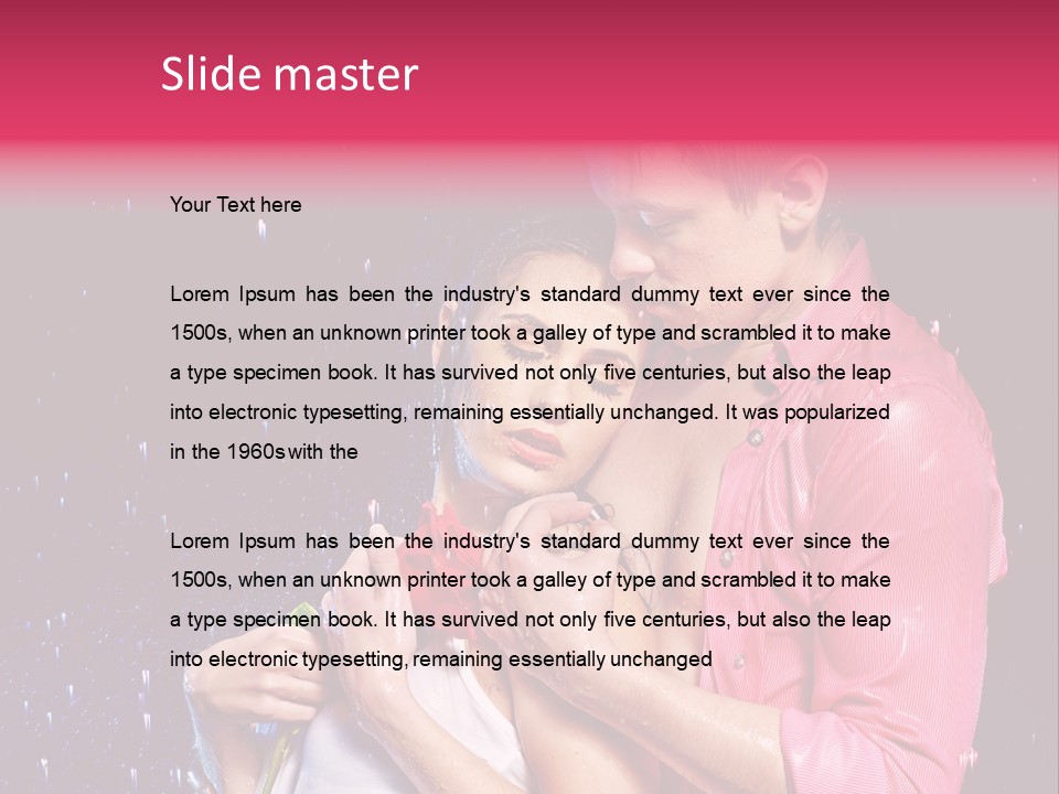 Photo Wetting Female PowerPoint Template