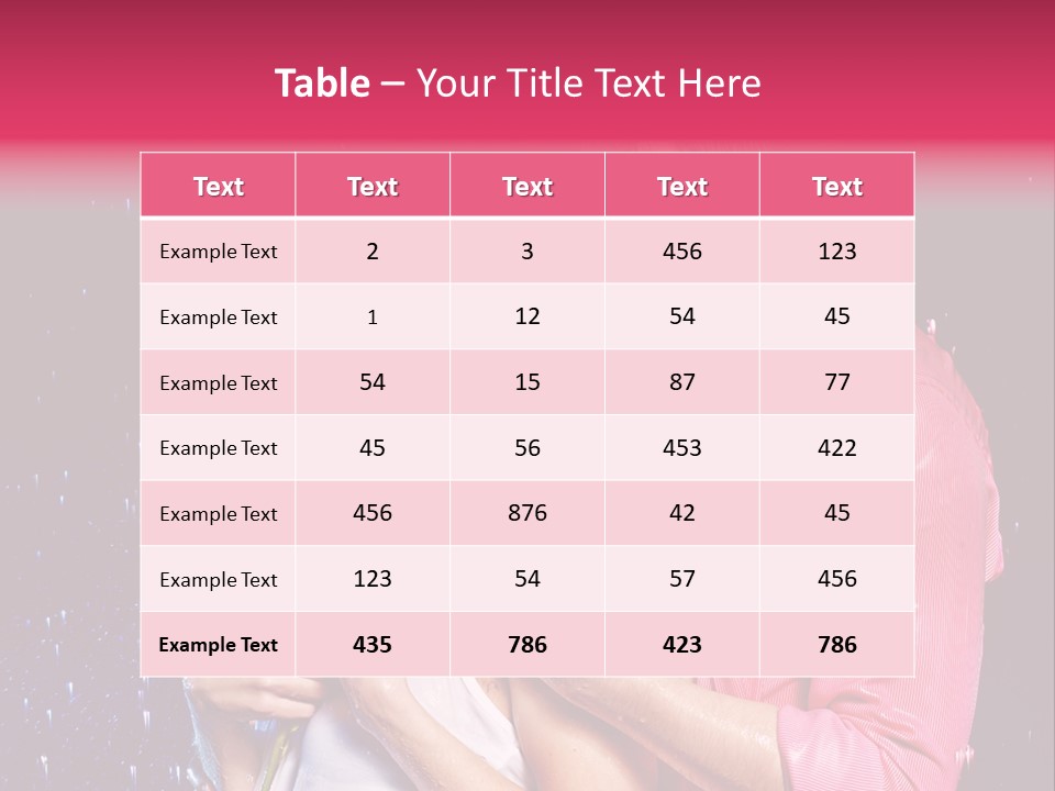 Photo Wetting Female PowerPoint Template
