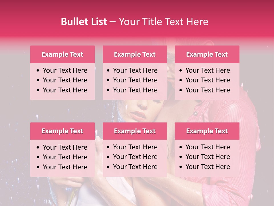 Photo Wetting Female PowerPoint Template