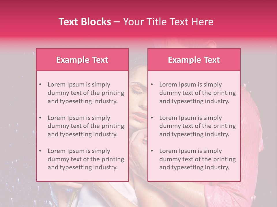 Photo Wetting Female PowerPoint Template