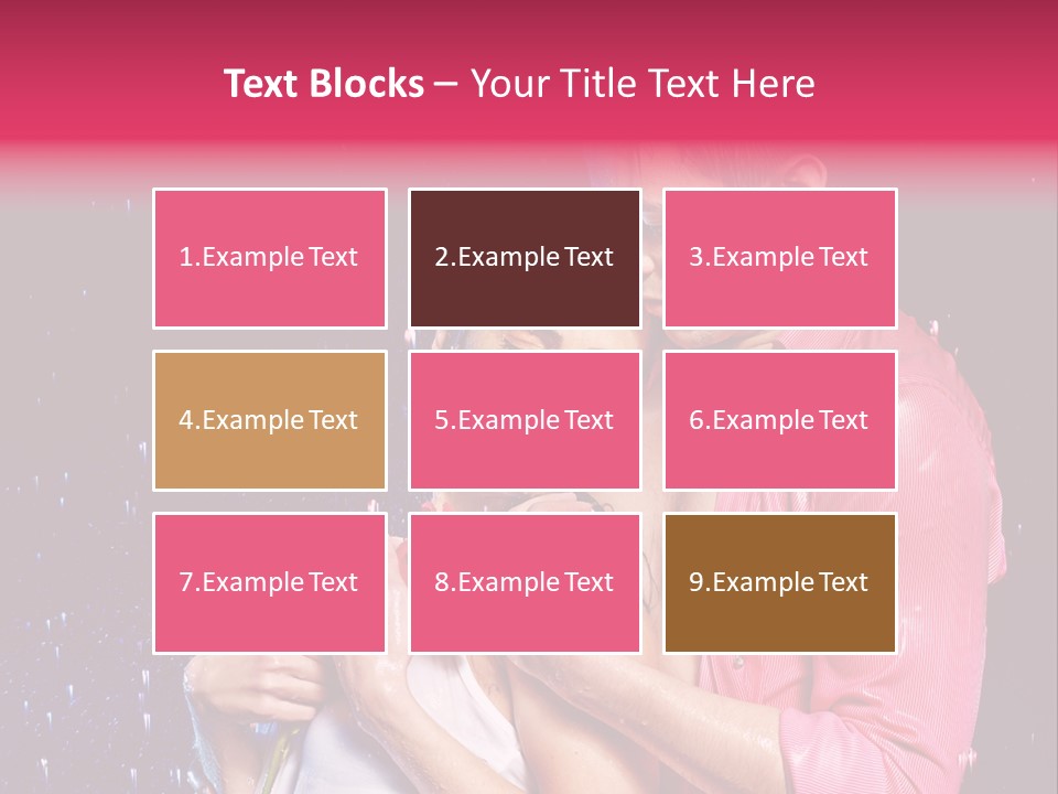 Photo Wetting Female PowerPoint Template