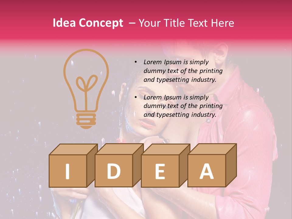 Photo Wetting Female PowerPoint Template