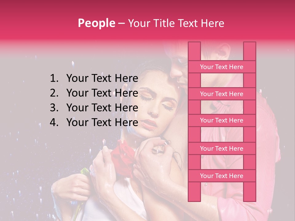 Photo Wetting Female PowerPoint Template