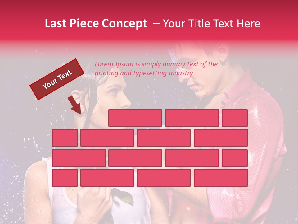 Rain Wetting Eye Closed PowerPoint Template