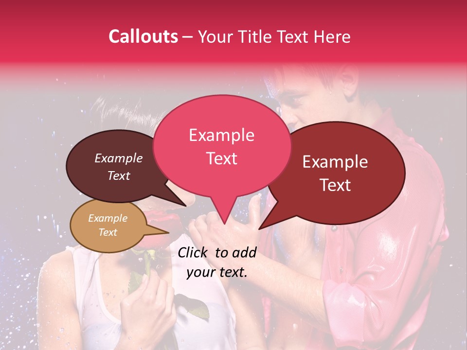 Rain Wetting Eye Closed PowerPoint Template