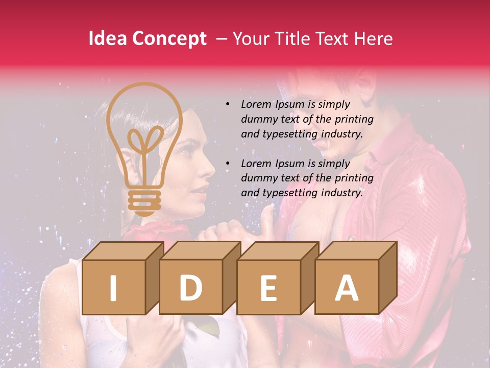 Rain Wetting Eye Closed PowerPoint Template