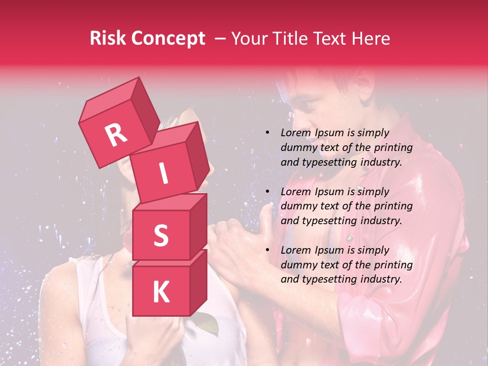 Rain Wetting Eye Closed PowerPoint Template