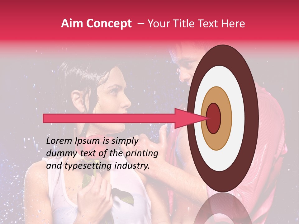 Rain Wetting Eye Closed PowerPoint Template