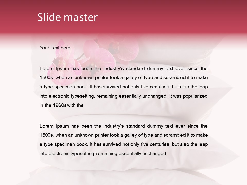 Softness Pillows Bedroom PowerPoint Template