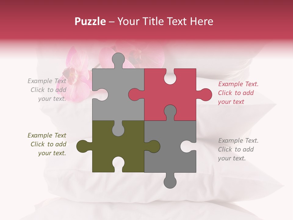 Softness Pillows Bedroom PowerPoint Template