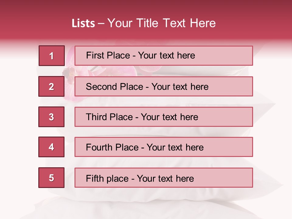 Softness Pillows Bedroom PowerPoint Template
