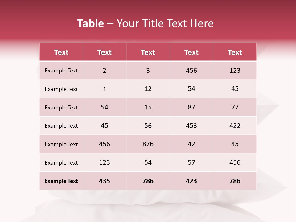 Softness Pillows Bedroom PowerPoint Template