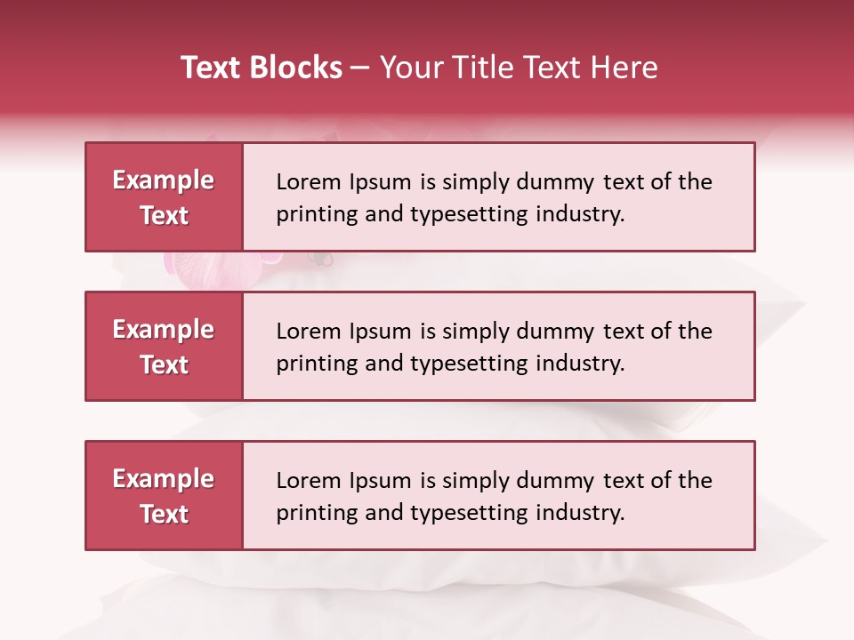 Softness Pillows Bedroom PowerPoint Template