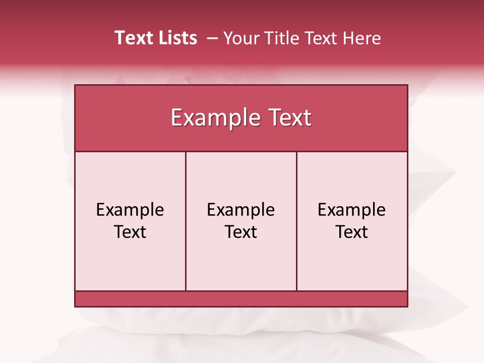 Softness Pillows Bedroom PowerPoint Template