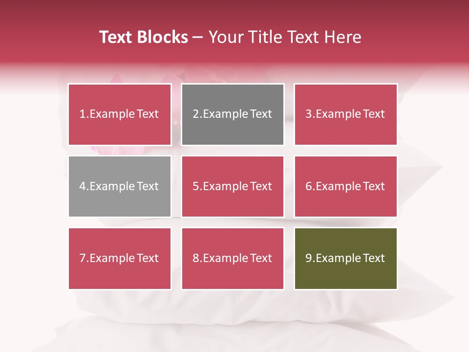 Softness Pillows Bedroom PowerPoint Template
