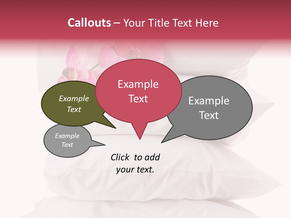 Softness Pillows Bedroom PowerPoint Template