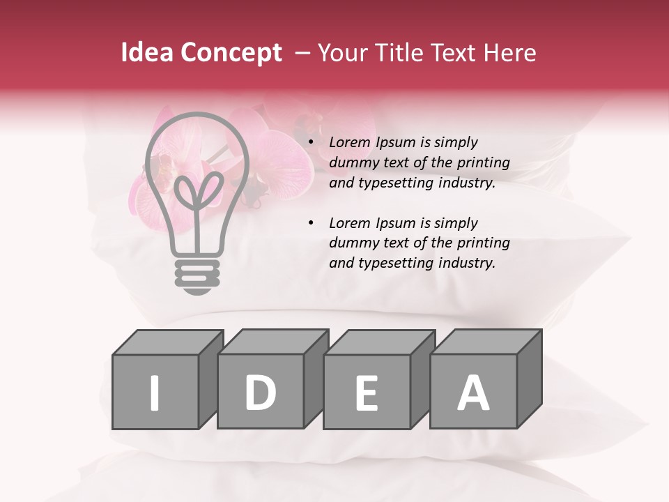 Softness Pillows Bedroom PowerPoint Template