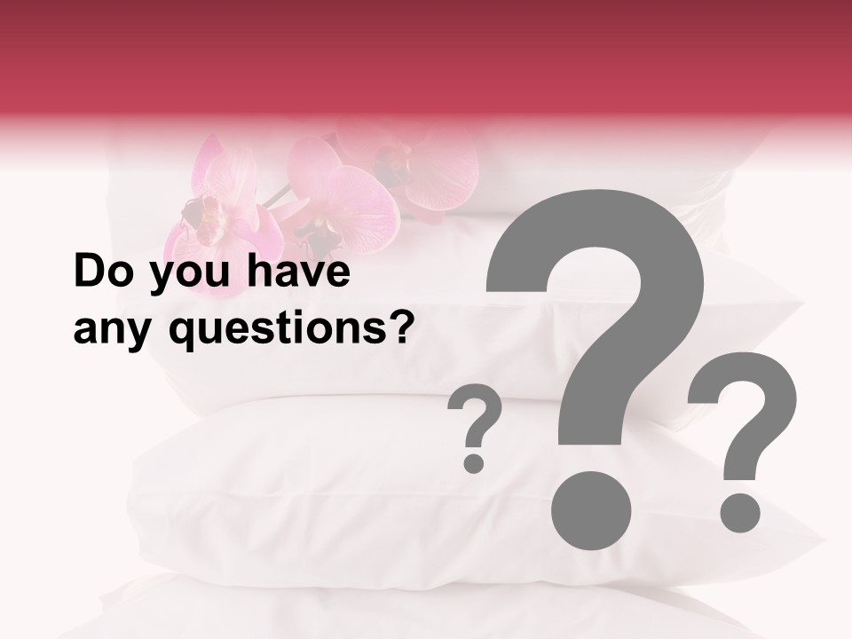 Softness Pillows Bedroom PowerPoint Template