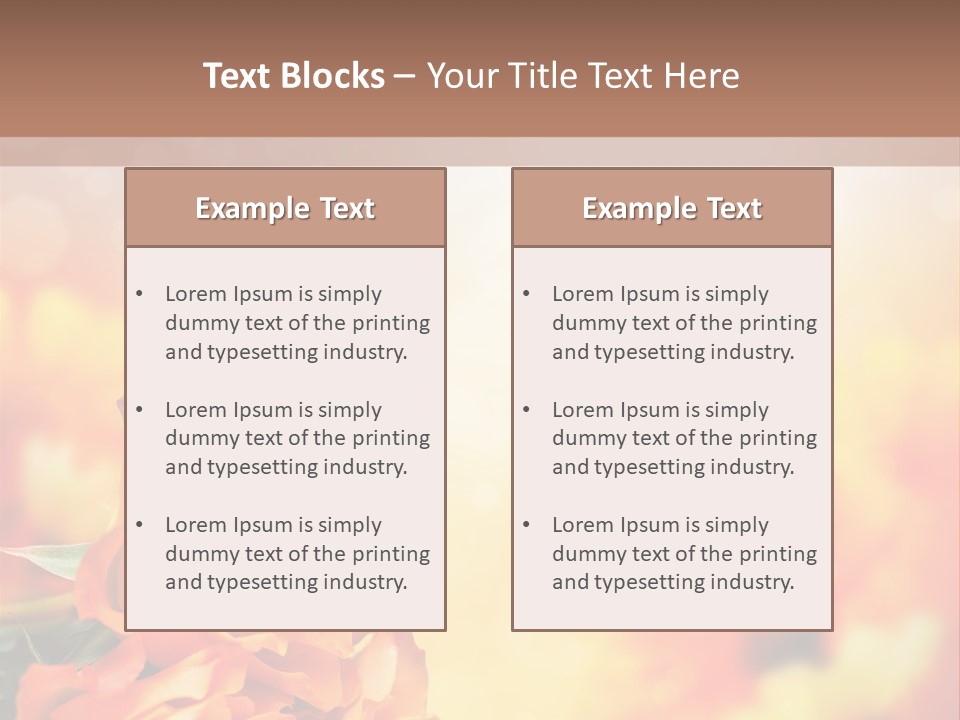 Valentine Muttertag Partnerschaft PowerPoint Template