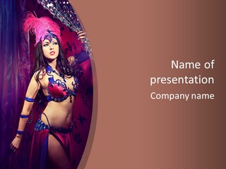 Bellydancer Eastern Lebanon PowerPoint Template