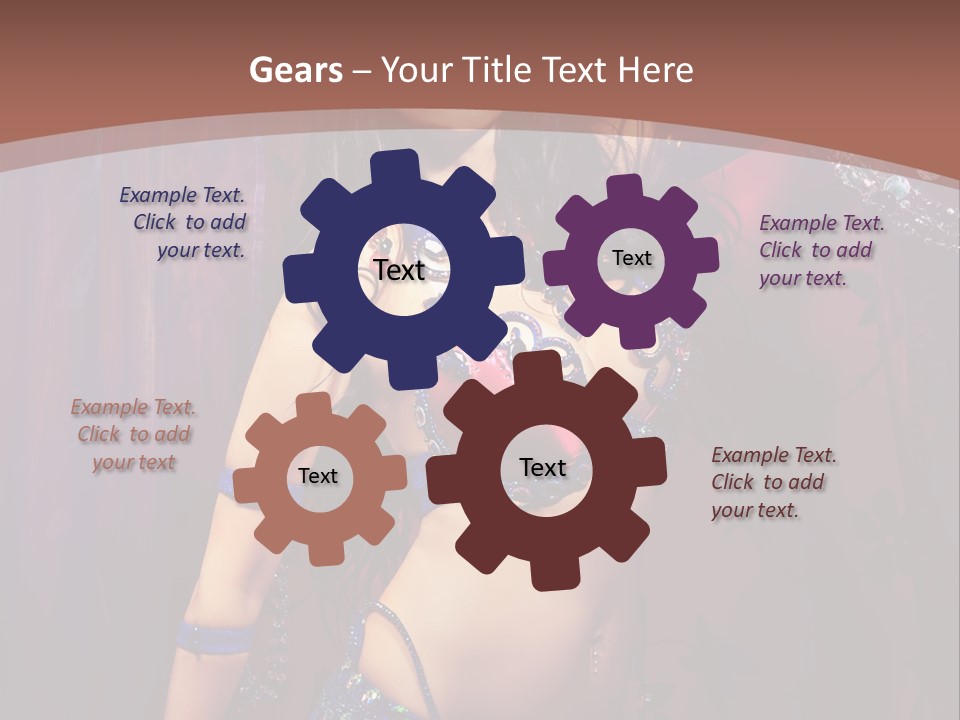 Bellydancer Eastern Lebanon PowerPoint Template