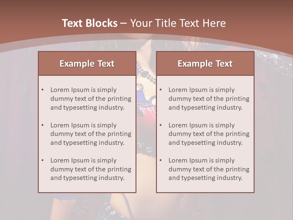 Bellydancer Eastern Lebanon PowerPoint Template