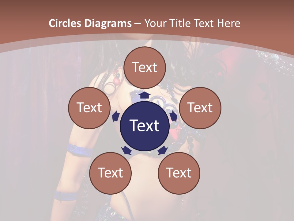 Bellydancer Eastern Lebanon PowerPoint Template
