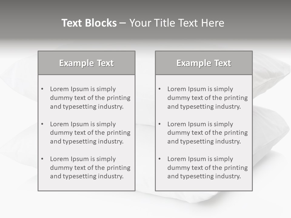 Pillows Household Pillow PowerPoint Template