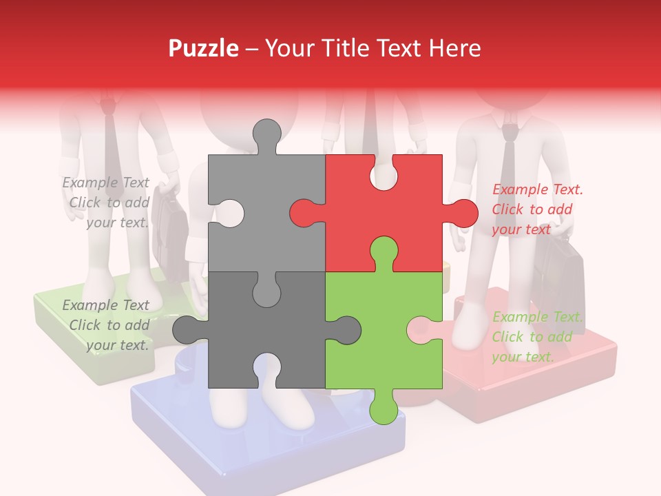 Illustration Person Join PowerPoint Template