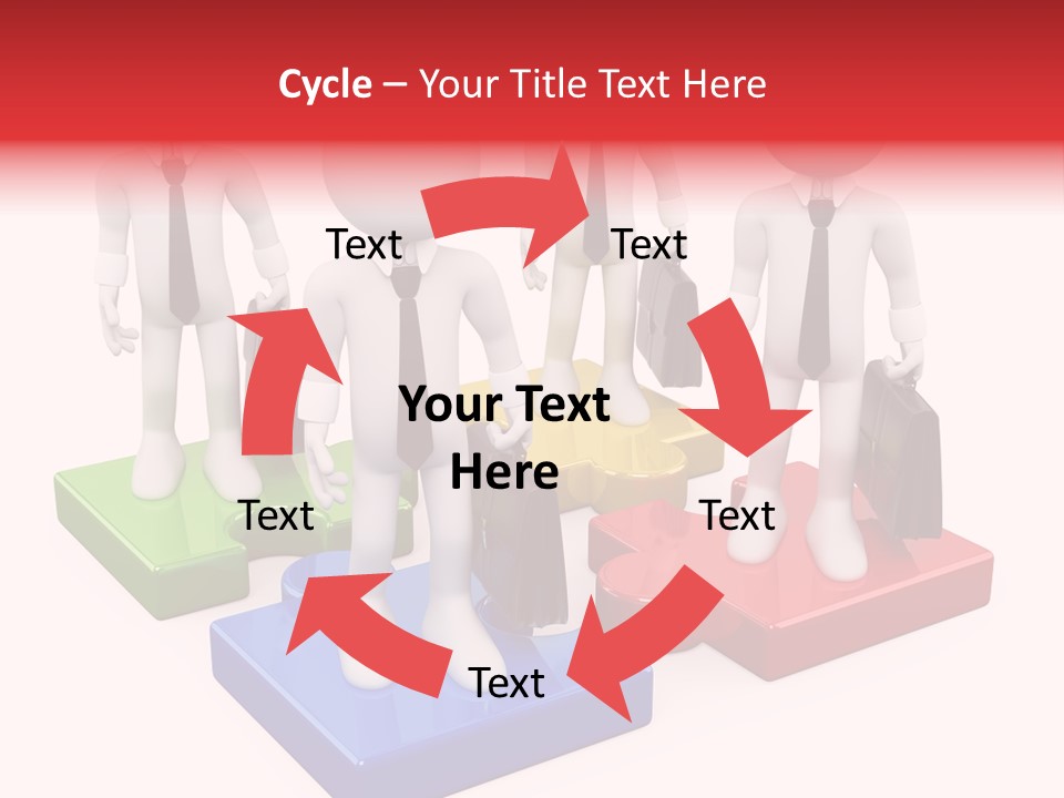 Illustration Person Join PowerPoint Template