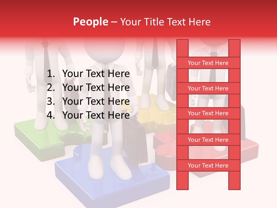 Illustration Person Join PowerPoint Template