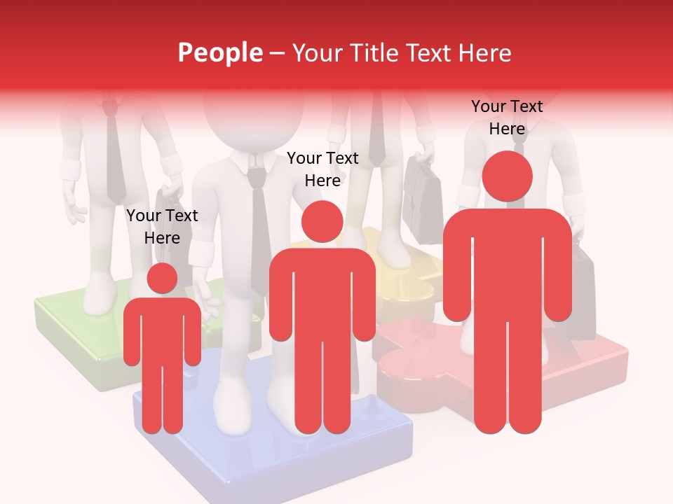 Illustration Person Join PowerPoint Template